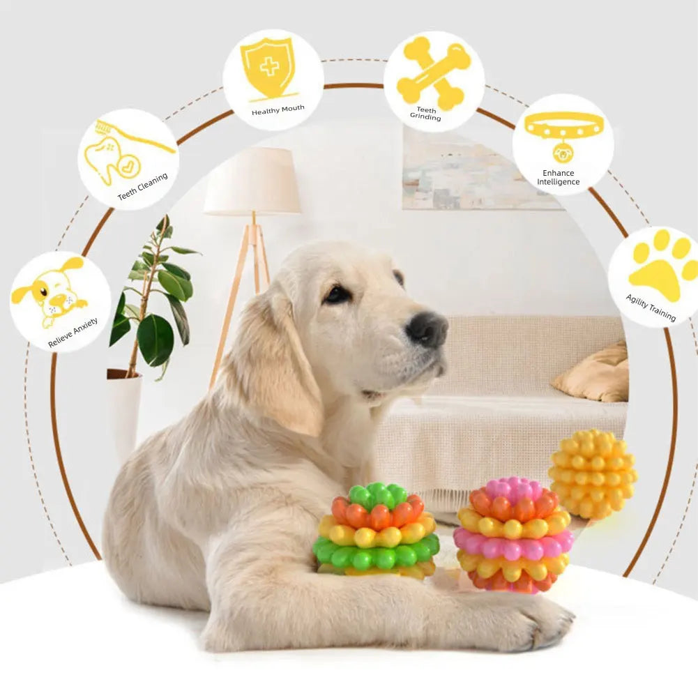 Puppy Teeth Biting Ball Interesting Dog Toy Ball Interactive Relieve Toy for Dog Indoor Outdoor Playing Chewing Toy Pet Supplies
